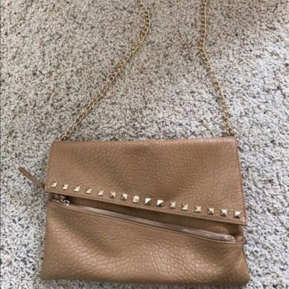 Studded tan crossbody